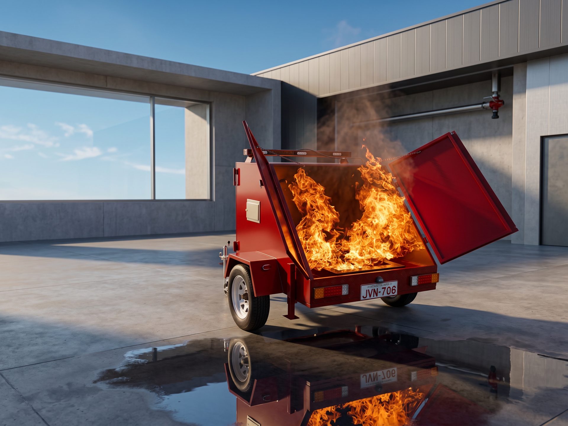 Carro Zona de Fuego con llamas reales
